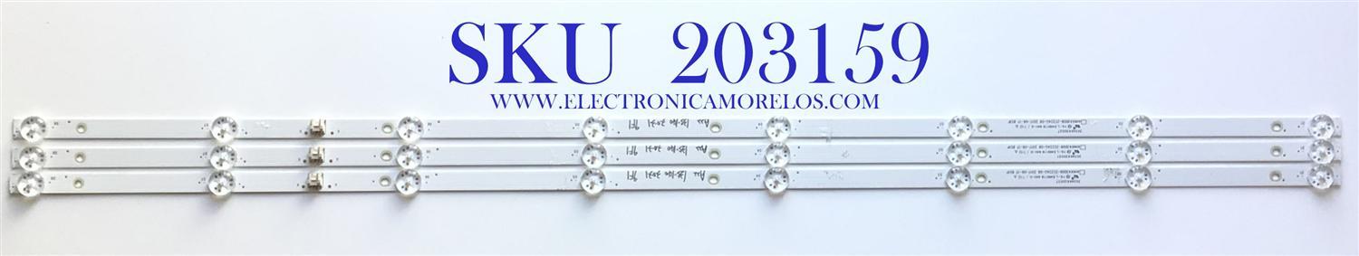 KIT DE LED'S PARA TV (3 PIEZAS) / NUMERO DE PARTE 303AK430037 / AHKK43D08-ZC22AG-08 / YS-L  E469119  94V-0 / PANEL LC430EGY (SK)(M3) / MODELO 43"