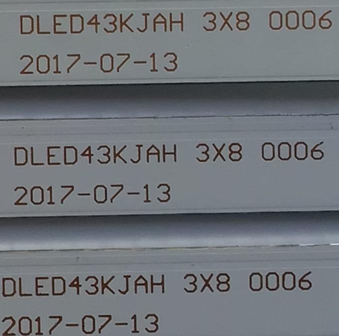 KIT DE LED'S PARA TV POLAROID (3 PIEZAS) / NUMERO DE PARTE  DLED43KJAH  3X8 / BPM2V0 / E177671B/PEC / 21006313 / M208/A4/H / PANEL LC430EGY (SK)(M3) / MODELO PTV43174KILED - Imagen 3