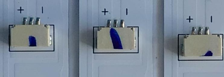 KIT DE LED'S PARA TV HITACHI (3 PIEZAS) / NUMERO DE PARTE  303TC430040 / TCL43D07-ZC62AG-03 / 4C-LB430T-ZC9 / TC430M13 / 200511BF1 / PANEL LVF430PADX E0090 / MODELO 43D33 - Imagen 2