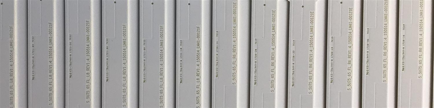 KIT DE LEDS PARA TV SAMSUNG NUEVOS / 16 PZ ORIGINAL / BN96-39667A / BN96-39668A / 39667A / 39668A / S_5U75_65_FL_R6_REV1.4_150514_LM41-00121E / S_5U75_65_FL_L8_REV1.4_150514_LM41-00121F / PANEL'S CY-GK065HGNVCH / CY-GK065HGNVEH / MODELO / UN65KU6300 - Imagen 2
