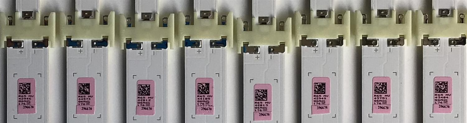 KIT DE LED'S NUEVO PARA TV SAMSUNG (16 PIEZAS) BN96-39667A / BN96-49668A / 39667A / 49668A / S_5U75_65_FL_R6_REV1.4_150514_LM41-00121E / S_5U75_65_FL_L8_REV1.4_150514_LM41-00121F / PANEL'S CY-GK065HGNVCH / CY-GK065HGNVEH / MODELOS UN65KU630D / UN65KU6300 - Imagen 3
