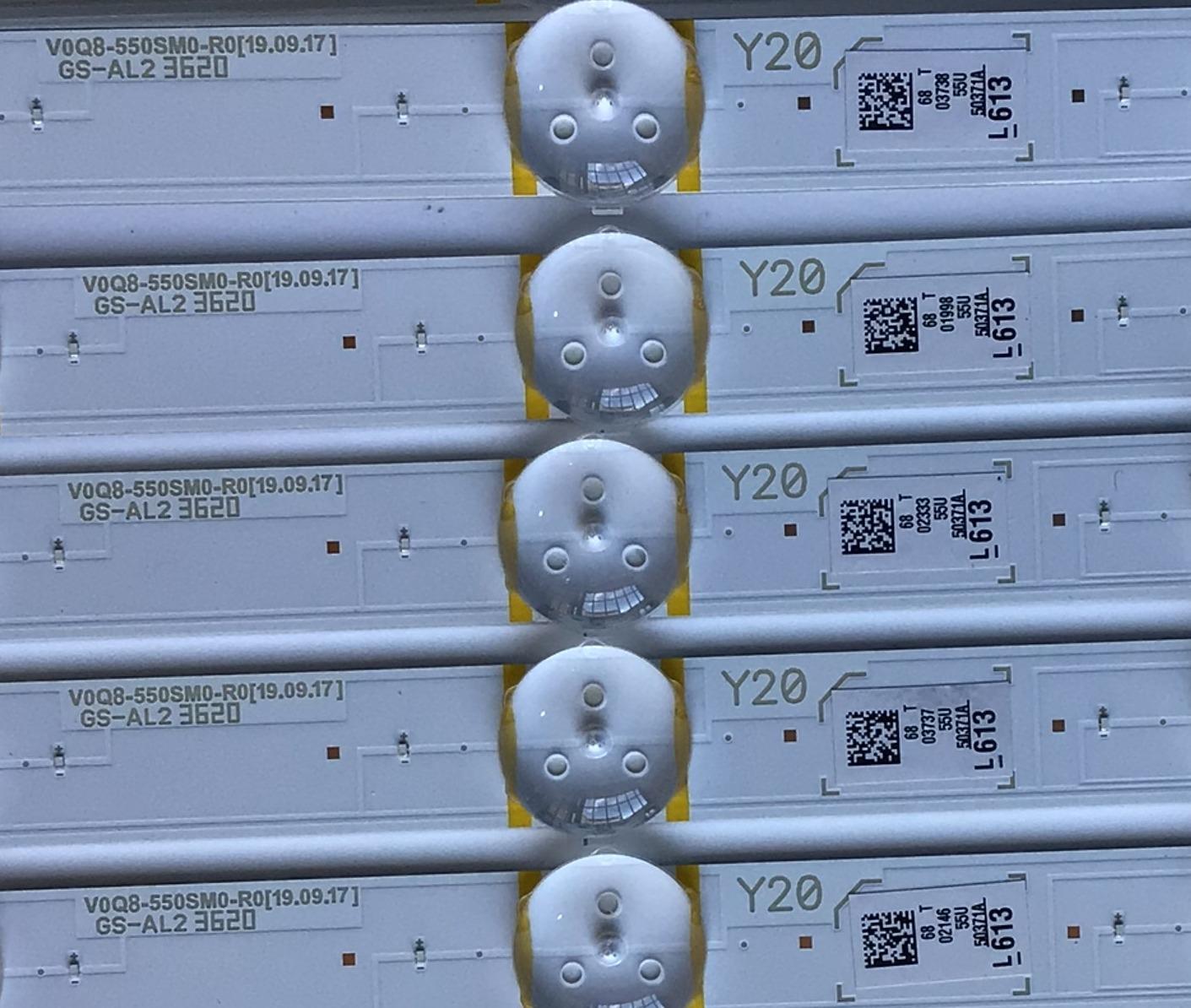 KIT DE LED'S PARA TV SAMSUNG (20 PIEZAS) / NUMERO DE PARTE BN96-50371A / 50371A / V0Q8-550SM0-R0 / GS-AL2 / PANEL CY-TT055FMLV4H / MODELOS QN55Q80TAFXZA / QN55Q80TAFXZA FA03 / AC02 / QN55Q8DTAFXZA FA03 / AC02 - Imagen 3