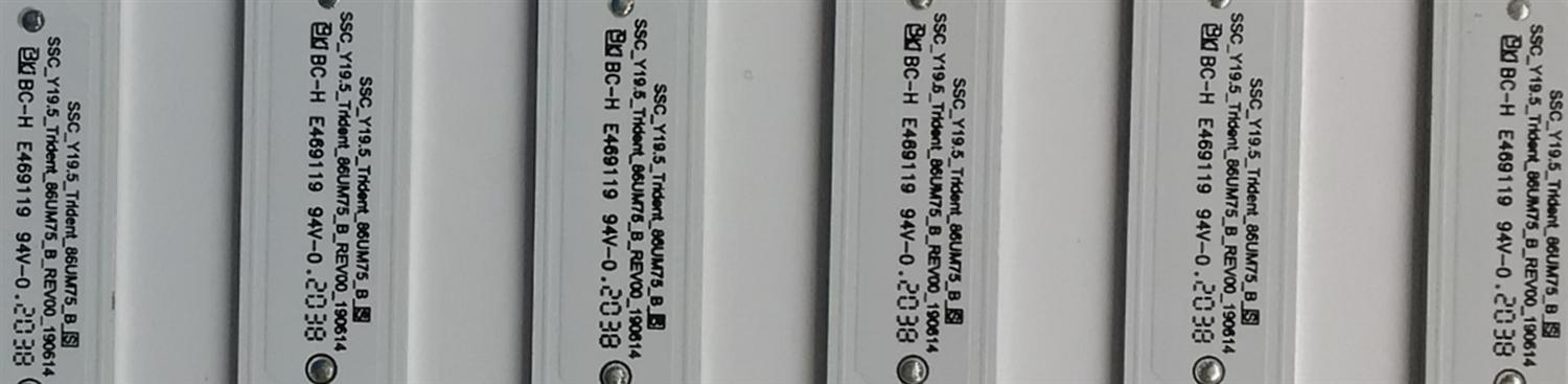KIT DE LED'S PARA TV LG (12 PIEZAS) / EAV64774901 / EAV64775001 / SSC_Y19.5_Trident_86UM75_A_S / SSC_Y19.5_Trident_86UM75_A_REV00_190614 / SSC_Y19.5_Trident_86UM75_B_S / SSC_Y19.5_Trident_86UM75_B_REV00_190614 / PANEL NC860DQF / MODELO 86UN8570PUC - Imagen 4