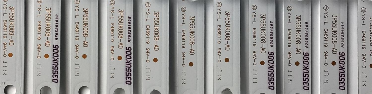 KIT DE LED'S PARA TV WESTINGHOUSE / ELEMENT (11 PIEZAS) / 3P55UK008-A0 / 3P55UK009-A0 / 0355UK009 / 0355UK010 / 0355UK006 / 0355UK007 / E469119 / PANEL T550-0UK-DLED / MODELO WA55UFA1001 G0V0Q / EL4KAMZ5517 - Imagen 4