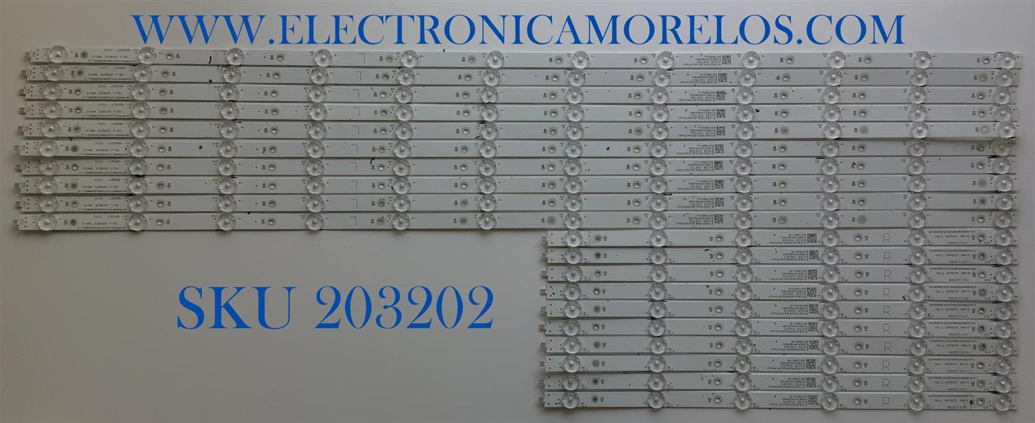 KIT DE LED'S PARA TV VIZIO (20 PIEZAS) / NUMERO DE PARTE NS0317 / LB-GM3030-GJVIZIO6510X18VB20-L-S / LB-GM3030-GJVIZIO6510X18VB20-R-S / 210BZ06DRB339CF04X / 50B2000NDM9N / 65VB20-L / 65VB20-R / PANEL TPT650UA-QVN07.U / MODELO M65Q7-H1