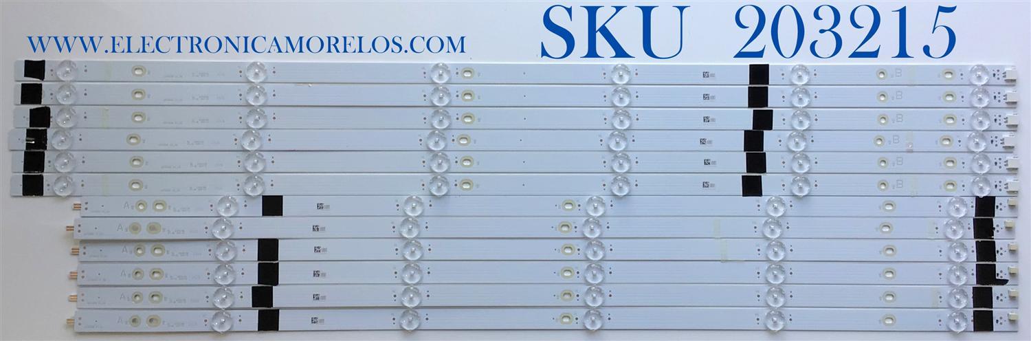  KIT DE LED'S PARA TV SHARP / VIZIO (12 PIEZAS) / NUMERO DE PARTE LB7000D / LB7000D V0_00 / LB7000D V1_00 / PANEL SD700DUS-4 / MODELOS 4T-C70BK2UD / V705-G3  LFTRYSLW