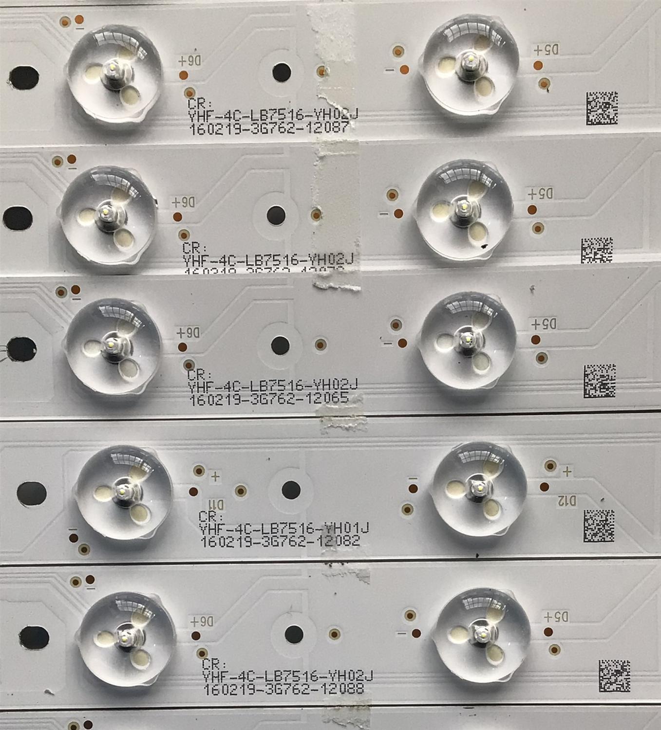 KIT DE LED'S PARA TV TCL (20 PIEZAS) / NUMERO DE PARTE TCL-75R6_LD_L-3030-LX20180911 / YHF-4C-LB7516-YH02J / TCL-75R6_LD_L-3030-LX20180911 VER.3 / PANEL LVU750NDBL / MODELO 75R615 - Imagen 5