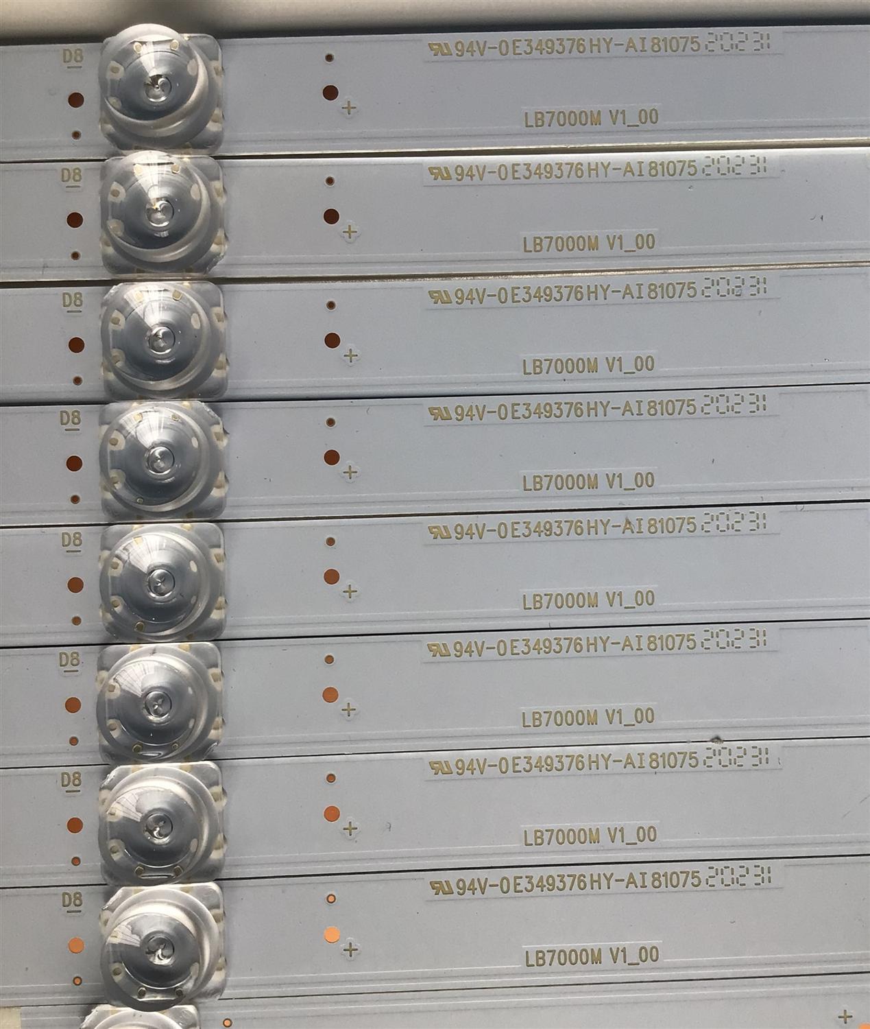 KIT DE LED'S PARA TV VIZIO (16 PIEZAS) / NUMERO DE PARTE LB7000M / LB7000M V0_00 / LB7000M V1_00 / AI81075 / PANEL SD700DUA-6 / MODELOS M706X-H3 / M706X-H3 LFTGB7AW - Imagen 3