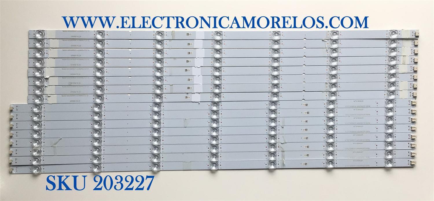 KIT DE LED'S PARA TV VIZIO (16 PIEZAS) / NUMERO DE PARTE LB7000M / LB7000M V0_00 / LB7000M V1_00 / AI81075 / PANEL SD700DUA-6 / MODELOS M706X-H3 / M706X-H3 LFTGB7AW