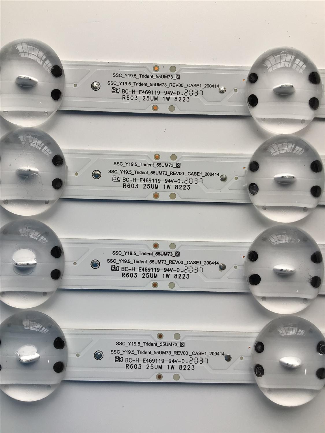KIT DE LED'S PARA TV LG (4 PIEZAS) / NUMERO DE PARTE EAV65006701 / SSC_Y19.5_Trident_55UM73_S / SSC_Y19.5_Trident_55UM73_REV00_CASE1 / PANEL NC550DQG-AAHX3 / MODELO 55UN7300AUD.BUSWLKR - Imagen 2