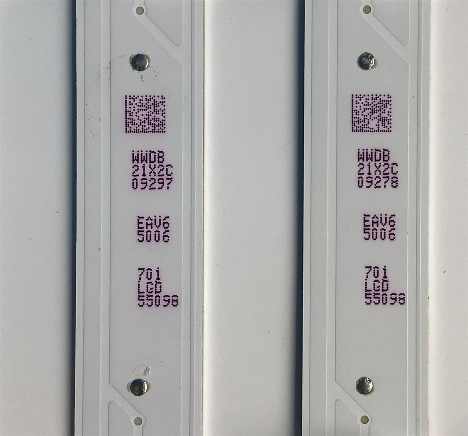 KIT DE LED'S PARA TV LG (4 PIEZAS) / NUMERO DE PARTE EAV65006701 / SSC_Y19.5_Trident_55UM73_S / SSC_Y19.5_Trident_55UM73_REV00_CASE1 / PANEL NC550DQG-AAHX3 / MODELO 55UN7300AUD.BUSWLKR - Imagen 3