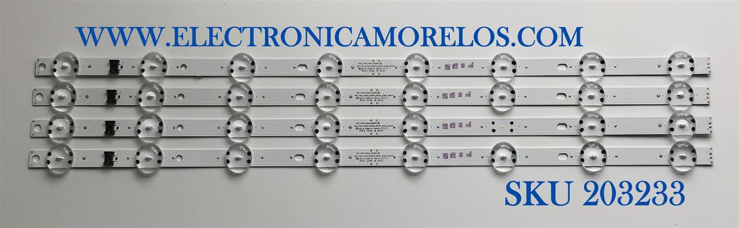 KIT DE LED'S PARA TV LG (4 PIEZAS) / NUMERO DE PARTE EAV65006701 / SSC_Y19.5_Trident_55UM73_S / SSC_Y19.5_Trident_55UM73_REV00_CASE1 / PANEL NC550DQG-AAHX3 / MODELO 55UN7300AUD.BUSWLKR
