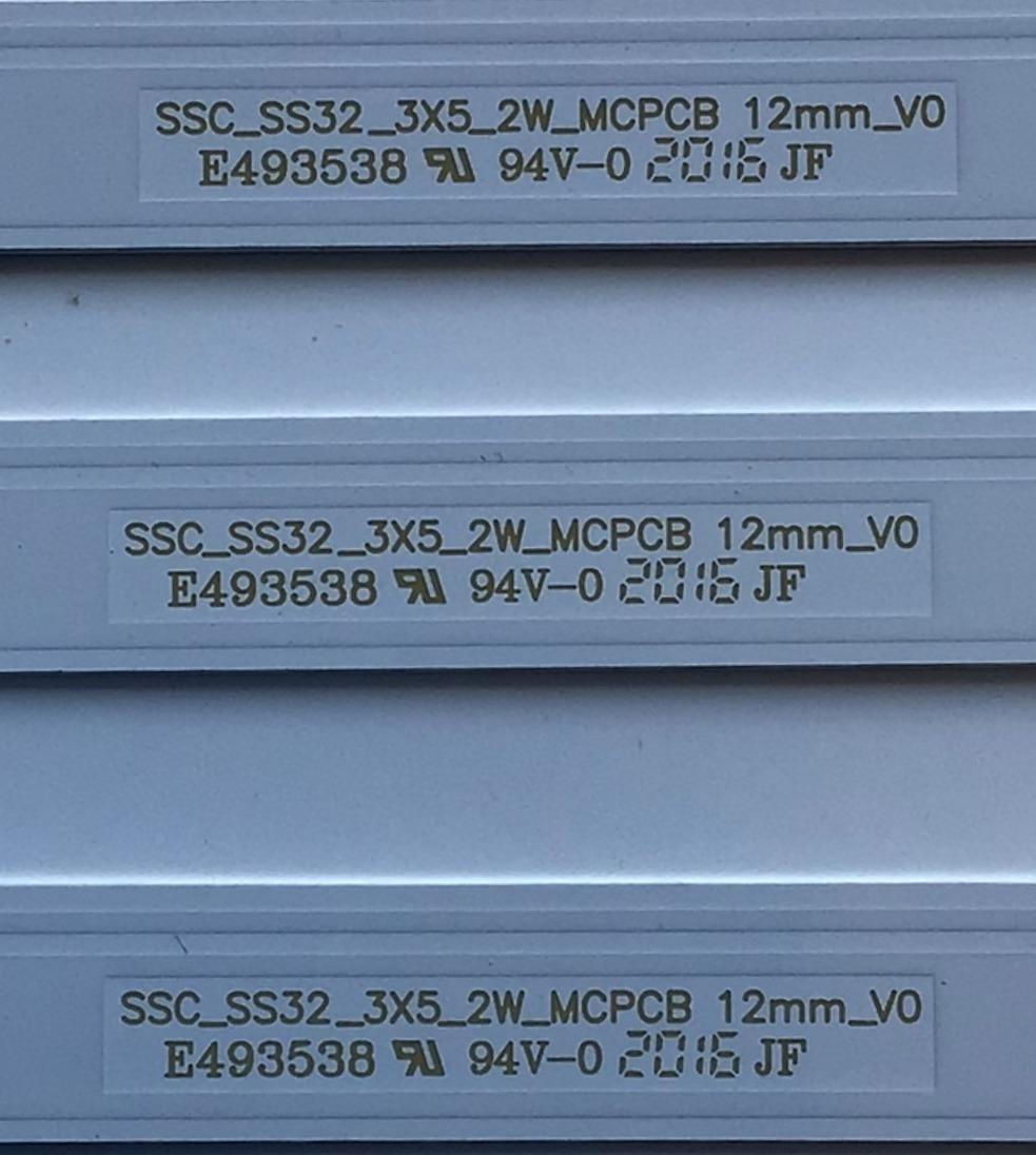 KIT DE LED'S PARA TV SAMSUNG (3 PIEZAS) / NUMERO DE PARTE SSC_SS32_3X5_2W_MCPCB / SSC_SS32_3X5_2W_MCPCB  12mm_V0 / 09810104MC04 / KE4P-64B0-2-B / PANEL T320HVN05-4 / MODELO UN325300AFXZA - Imagen 3