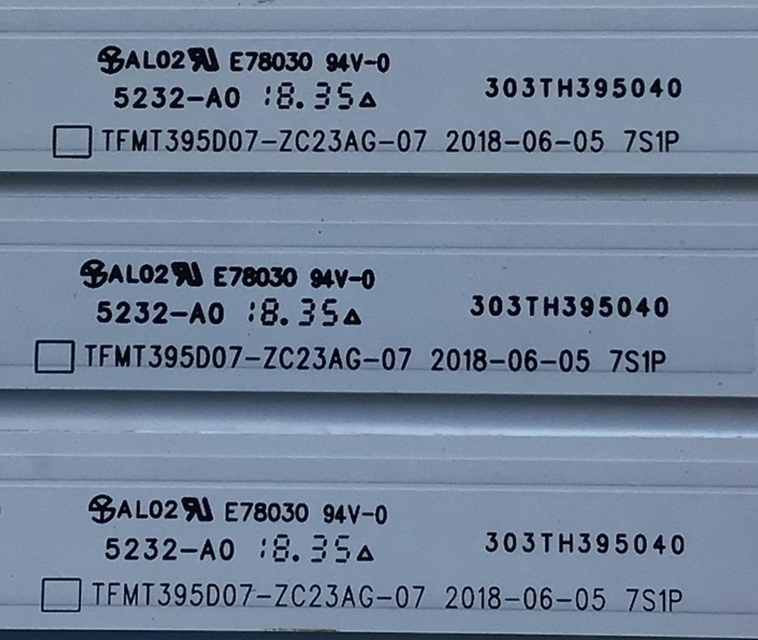 KIT DE LED'S PARA TV ELEMENT / AVGO (3 PIEZAS) / NUMERO DE PARTE 303TH395040 / TFMT395D07-ZC23AG-07 / TH395M09 / 112600163 / PANEL T395-TAF-DLED / MODELOS ELST4017 J8H0M / E2SW3918 / ELSW3917BF / NP4P0 - Imagen 4