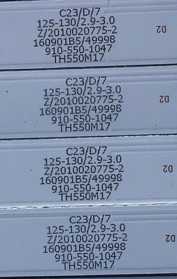 KIT DE LED'S PARA TV WESTINGHOUSE (12 PIEZAS) / NUMERO DE PARTE 303TH550067 / TFMT55D07-ZC21AG-02 / TH550M17 / 910-550-1047 / PANEL T550-DXA-DLED / MODELO WD55FB1530 - Imagen 2