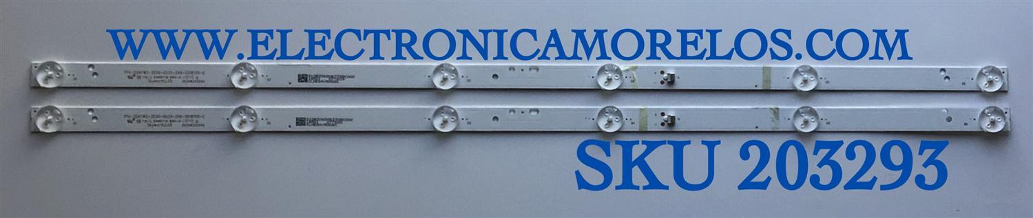 KIT DE LED'S PARA TV ELEMENT (2 PIEZAS) / NUMERO DE PARTE 303SW320040 / TPV-32ATW2-3030-0D35-2X6-201115-C / 210BZ06D0B33SBC00C / PANEL TPT320B5 