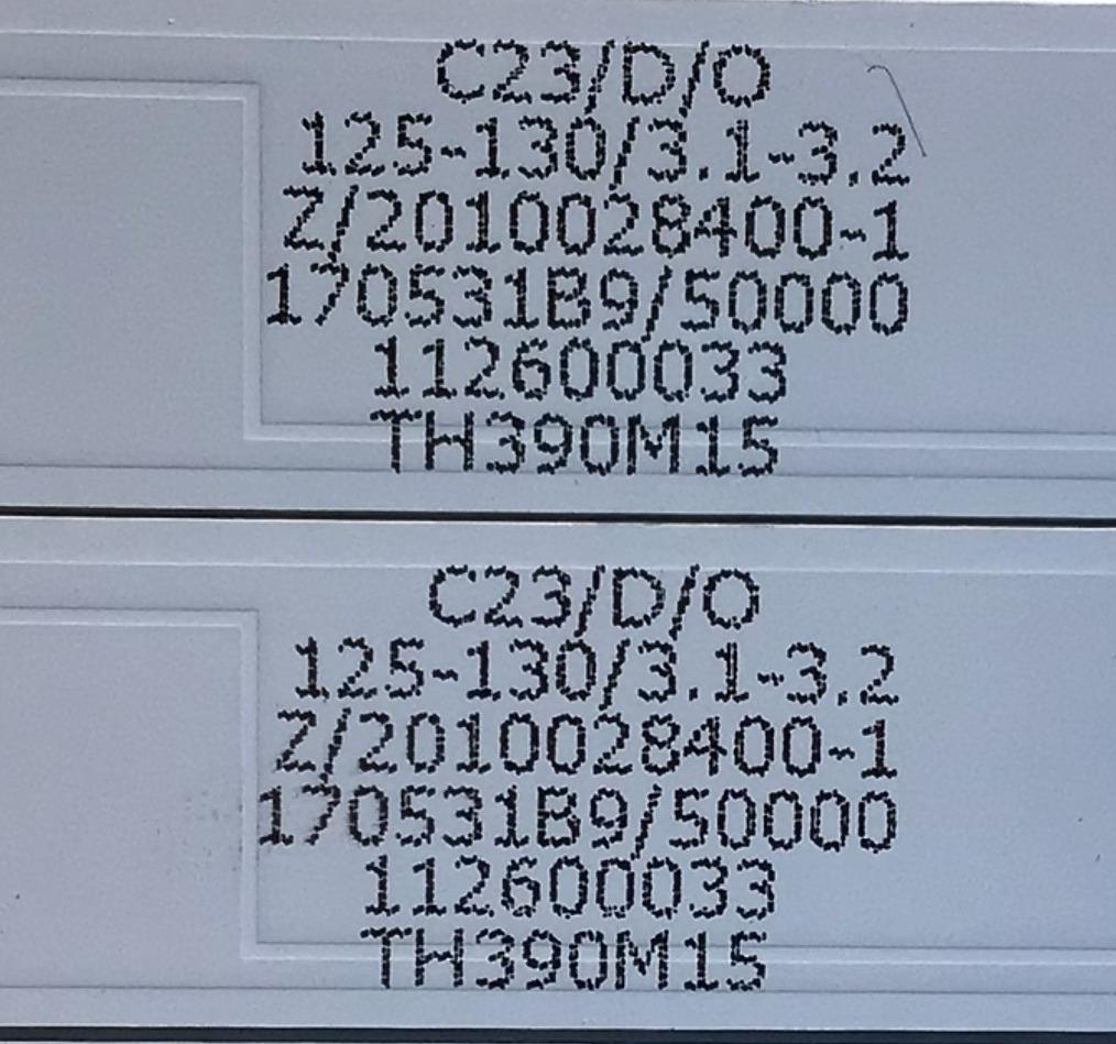 KIT DE LED'S PARA TV ELEMENT (4 PIEZAS) / NUMERO DE PARTE 303TH390045 / TFMT39D08-ZC21AG-02 / TH390M15 / 112600033 / PANEL T390DXB(P)-(DLED) / MODELO ELEFW3916 - Imagen 3