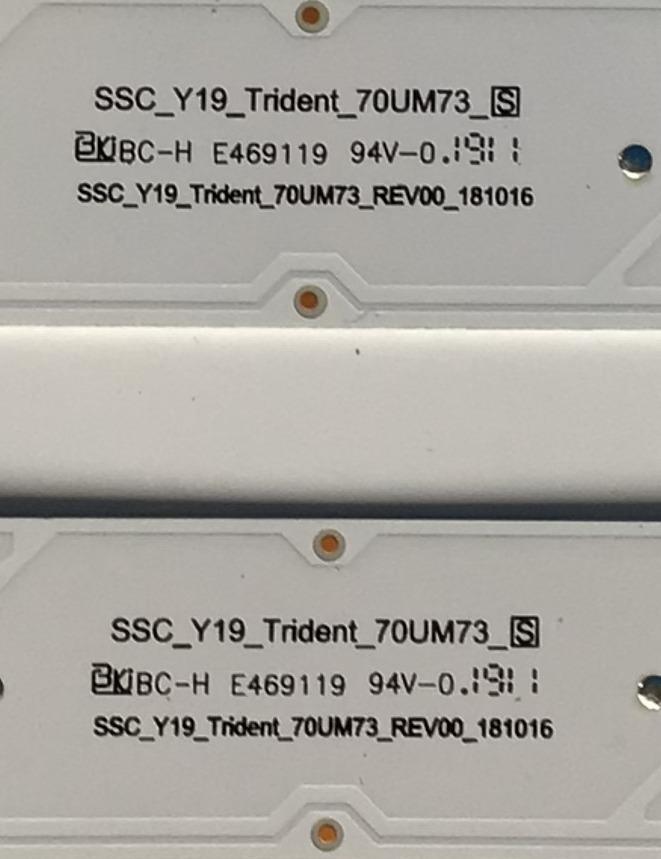 KIT DE LED'S PARA TV LG (5 PIEZAS) / NUMERO DE PARTE EAV64492501 / SSC_Y19_TRIDENT_70UM73_S / SSC_Y19_TRIDENT_70UM73_REV00_181016 / PANEL NC700DQE-VSHX1 / MODELOS 70UM6970PUA / 70UM6970PUA.BUSMLOR / 70UM7370PUA.BUSMLJR - Imagen 3