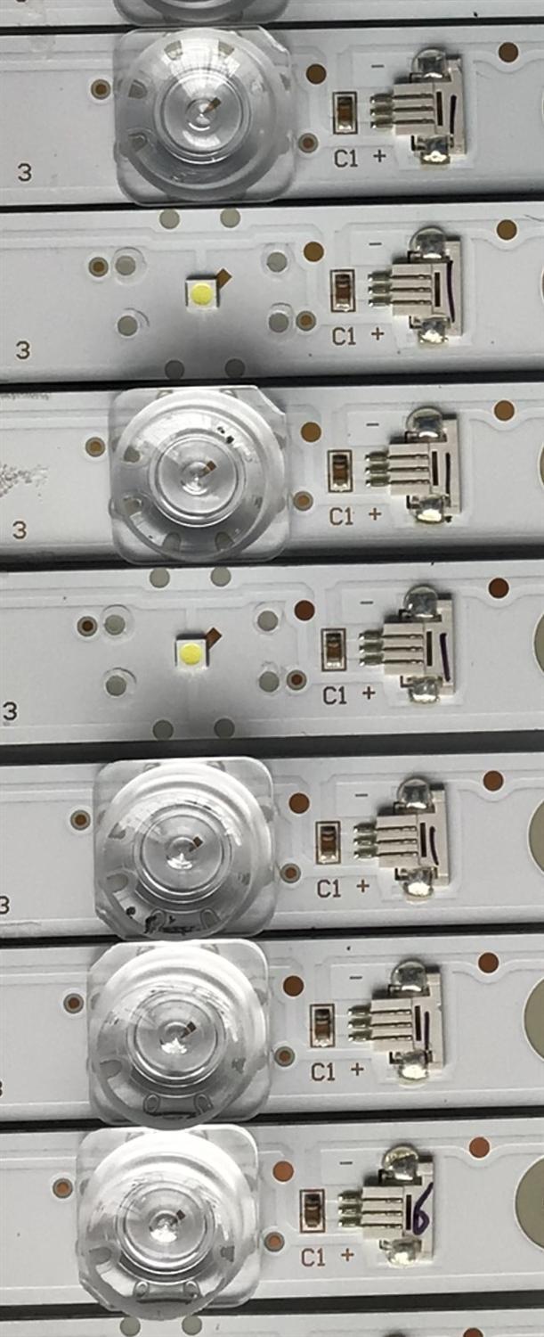 KIT DE LED'S PARA TV TCL (12 PIEZAS) / NUMERO DE PARTE GIC75LB08 / GIC75LB08_3030F2.1D_V1.1_20181016 / 4C-LB7507-ZM03J / E466169 / PANEL  LVU750NDBL-CD9W04 / MODELOS 75S425 / 75S421 / 75S423 / 75S425LACA / 75S425LBCA / 75S425LGBA - Imagen 3