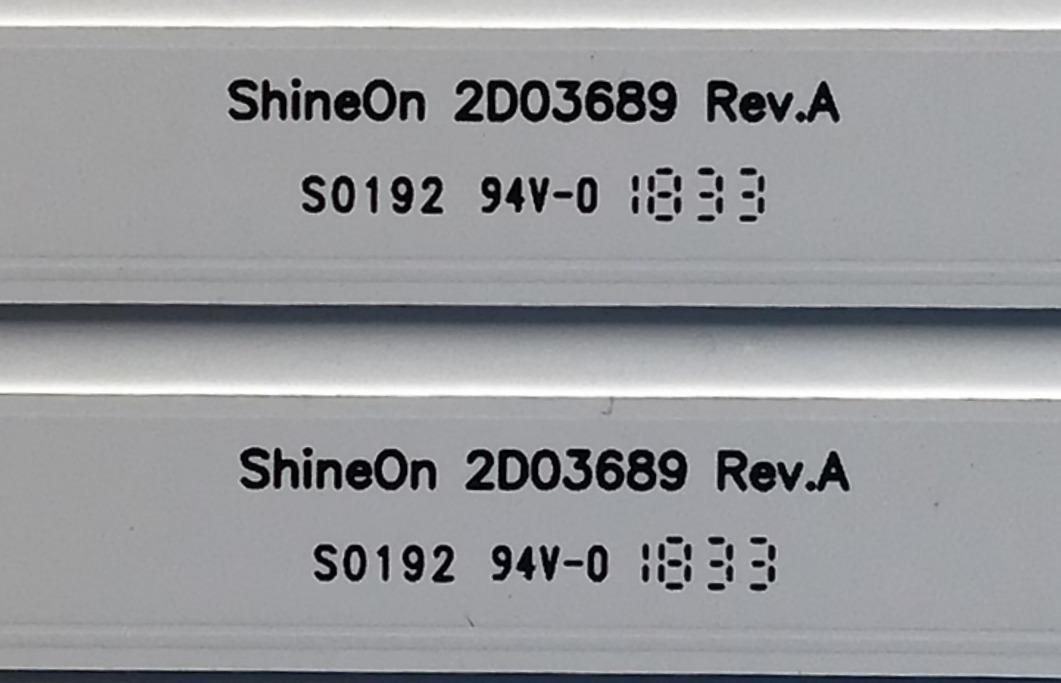 KIT DE LED'S PARA TV INSIGNIA (2 PIEZAS) / NUMERO DE PARTE 2D03689 / SHINEON 2D03689 REV.A / S0192 / SLRDVYHA 34476100021 1000 / YLRDVHLR PVD4CC / PANEL BOEI236WX1 / MODELO NS-24D310NA19 - Imagen 2