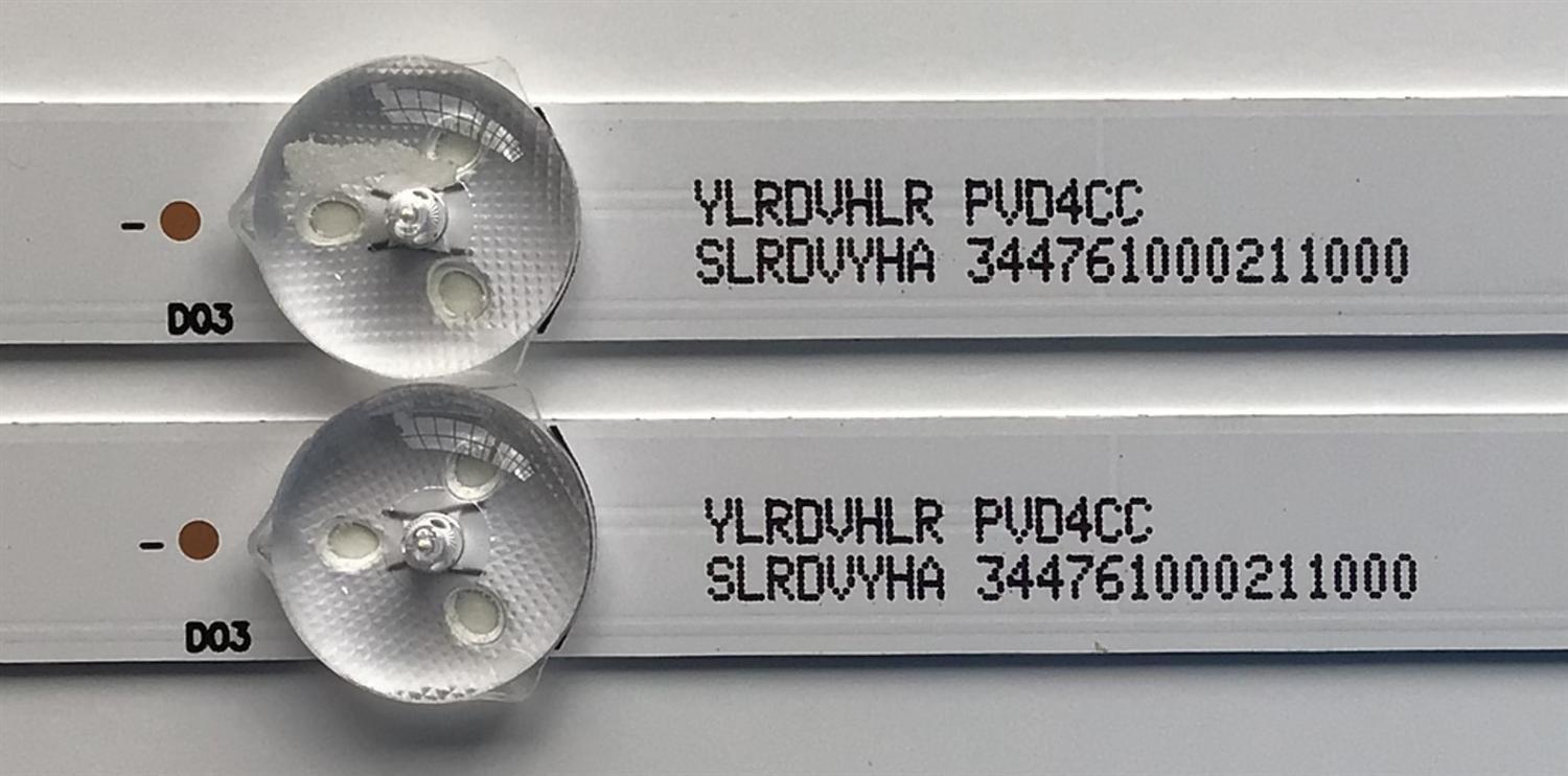 KIT DE LED'S PARA TV INSIGNIA (2 PIEZAS) / NUMERO DE PARTE 2D03689 / SHINEON 2D03689 REV.A / S0192 / SLRDVYHA 34476100021 1000 / YLRDVHLR PVD4CC / PANEL BOEI236WX1 / MODELO NS-24D310NA19 - Imagen 3