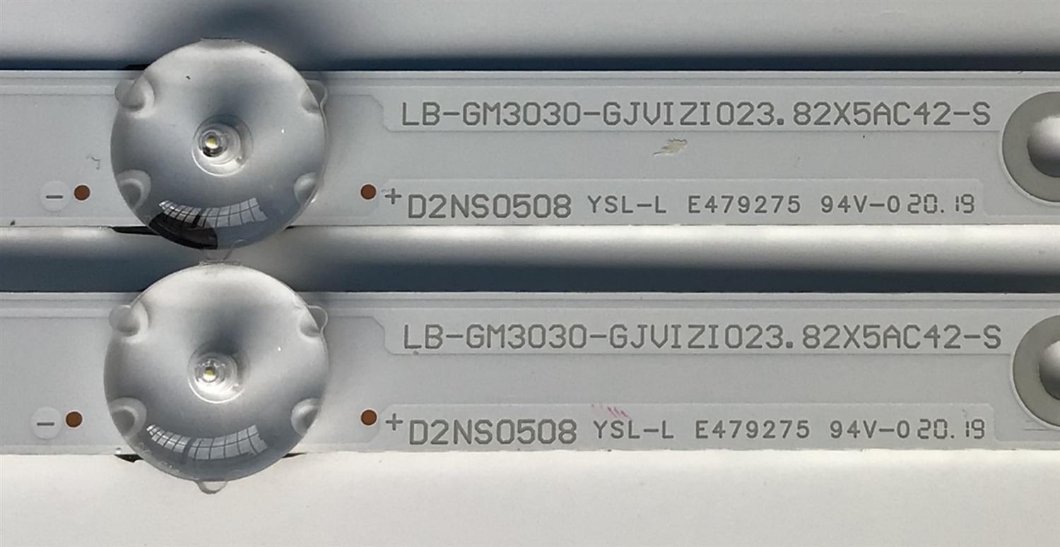 KIT DE LEDS ORIGINAL PARA TV VIZIO 2 PIEZAS / NUMERO DE PARTE D2NS0508 / LB-GM3030-GJVIZI023.82X5AC42-S / LB-GM3030-GJVIZI023.82X5AC42-X / 210BZ05D0B338BS01X / 16M4T47GC05N / 24VC09 / PANEL TPT240B2-0LV1D.Q / DISPLAY CC240LV2D VER.02 / MODELO D24F-G1 - Imagen 2