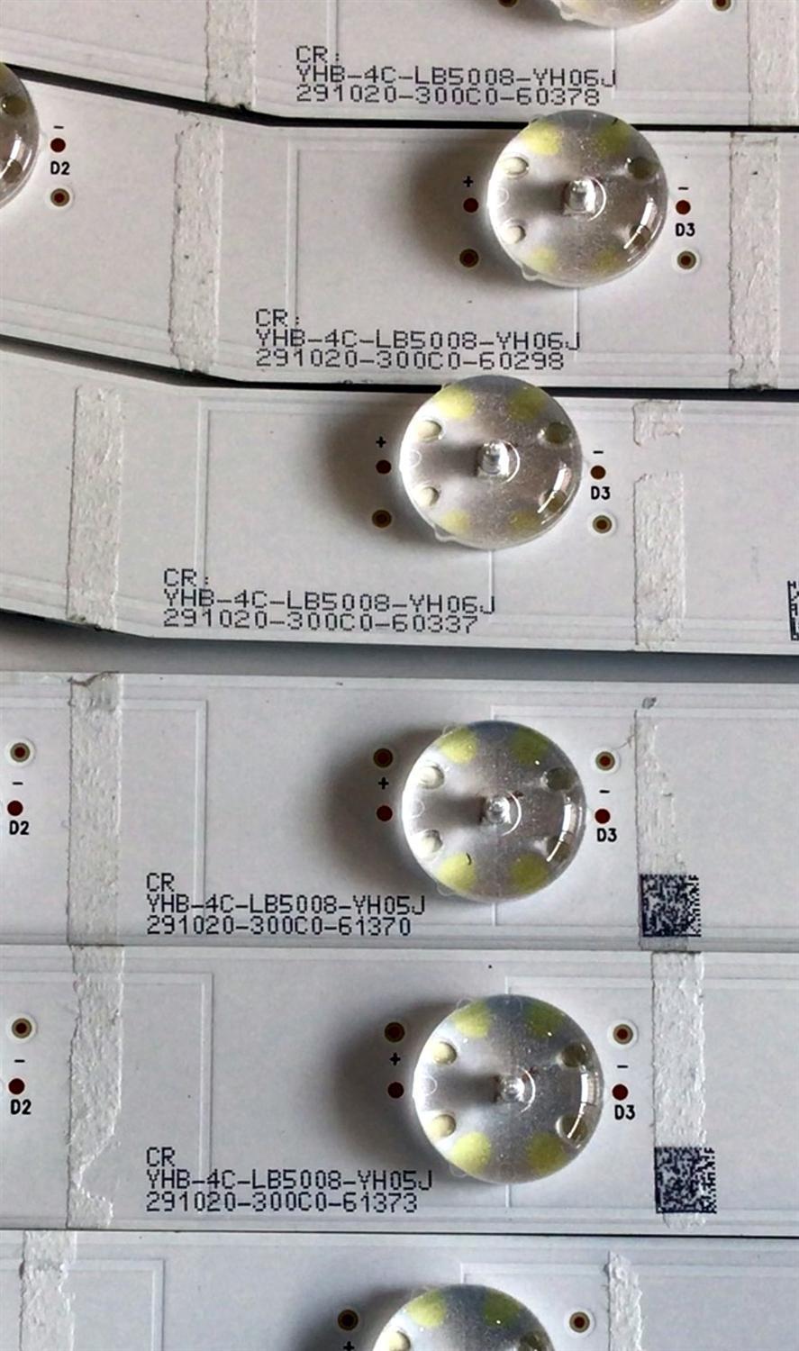 KIT DE LED'S PARA TV TCL (10 PIEZAS) / NUMERO DE PARTE TCL-50S535-3030FC / TCL-50S535-3030FC-C-LX20200317 / TCL-50S535-3030FC-B-LX20200317 / TCL-50S535-3030FC-A-LX20200317 / YHB-4C-LB5008-YH / PANEL LVU500NDL / MODELO 50S535 - Imagen 5