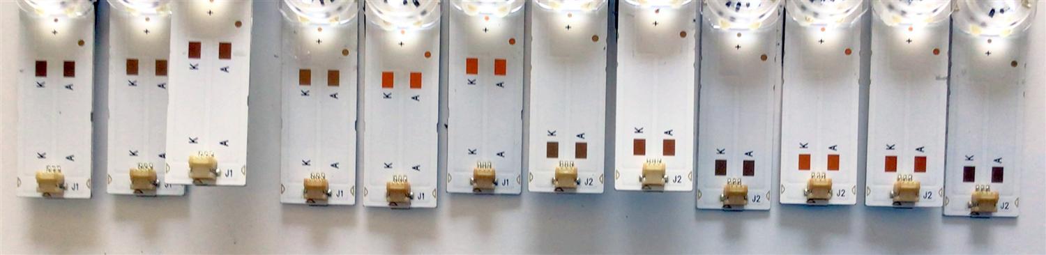 KIT DE LED'S PARA TV VIZIO (12 PIEZAS) / NUMERO DE PARTE 303HX650040 / HFSX65D06-ZC56AG-05 / HX650M09 / 200708AB04 / PANEL HV650QUB-F10 / MODELO V655-H4 - Imagen 2