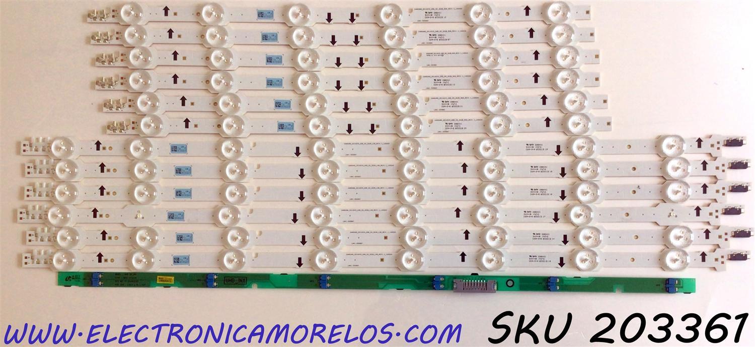 KIT DE LEDS ORIGINAL PARA TV SAMSUNG 12 PIEZAS / NUMERO DE PARTE BN96-32178A / BN96- 32179A / 32178A / 32179A / SAMSUNG_2014SVS_UHD_50_3228_L08_REV1.1 / R06_REV1.1 / LM41-00088Z / LM41-00088Y / PANEL CY-GH050HGNV9H / MODELO UN50HU6950FXZA / UN50HU6900FXZA