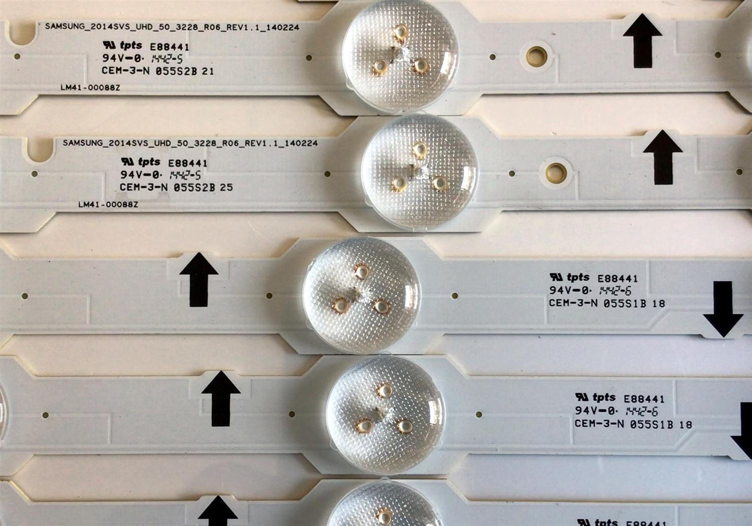 KIT DE LEDS ORIGINAL PARA TV SAMSUNG 12 PIEZAS / NUMERO DE PARTE BN96-32178A / BN96- 32179A / 32178A / 32179A / SAMSUNG_2014SVS_UHD_50_3228_L08_REV1.1 / R06_REV1.1 / LM41-00088Z / LM41-00088Y / PANEL CY-GH050HGNV9H / MODELO UN50HU6950FXZA / UN50HU6900FXZA - Imagen 2