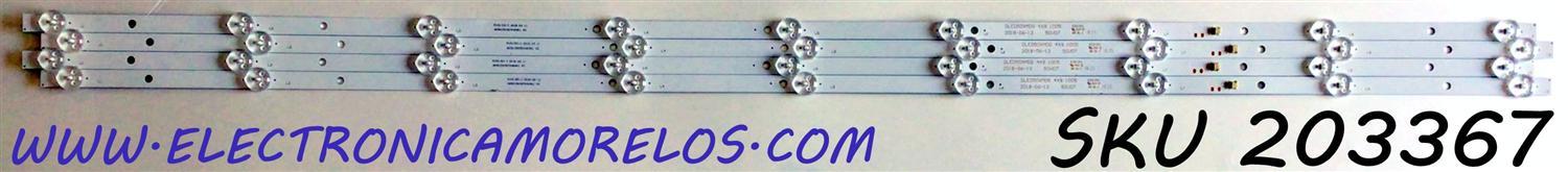 KIT DE LED'S PARA TV ELEMENT (4 PIEZAS) / NUMERO DE PARTE DLED50XMDG / DLED50XMDG 4X9 1005 / 50VD7 / A050150VD7040901 / PANEL CV500U1-T01 / MODELOS E2SW5018 / E25W5018  K8ACM