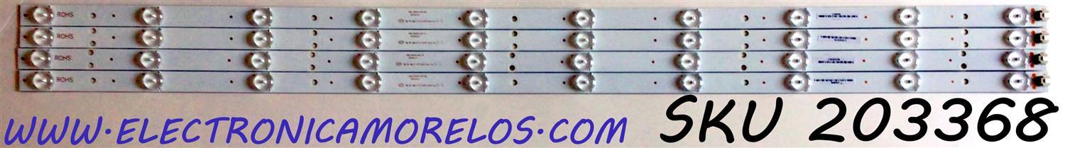 KIT DE LED'S PARA TV SEIKI (4 PIEZAS) / NUMERO DE PARTE ADS-DX416-410-01 / E177671B/PEC DGV0-3A / LTE42376 / PANEL D420D3-GTBA-COX / MODELO SE42FYP1T  