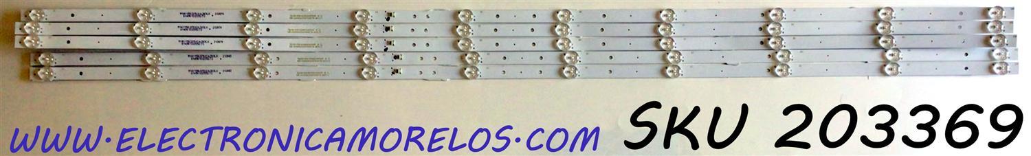 KIT DE LED'S PARA TV ELEMENT (5 PIEZAS) / NUMERO DE PARTE K55K6003030T0510778 / CRH-K55K6003030T0510778-REV1.7 I / M14Y158J25VCAJ83LK / 8149010655073 / PANEL CN550CN7211 / MODELOS E4SFT5517 / E4SFT5517 C8B0M