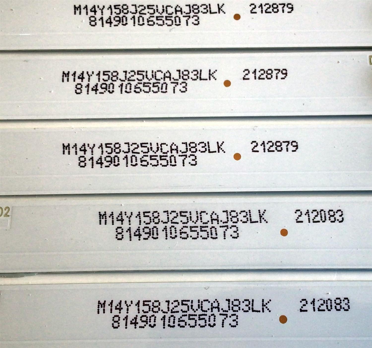 KIT DE LED'S PARA TV ELEMENT (5 PIEZAS) / NUMERO DE PARTE K55K6003030T0510778 / CRH-K55K6003030T0510778-REV1.7 I / M14Y158J25VCAJ83LK / 8149010655073 / PANEL CN550CN7211 / MODELOS E4SFT5517 / E4SFT5517 C8B0M - Imagen 3
