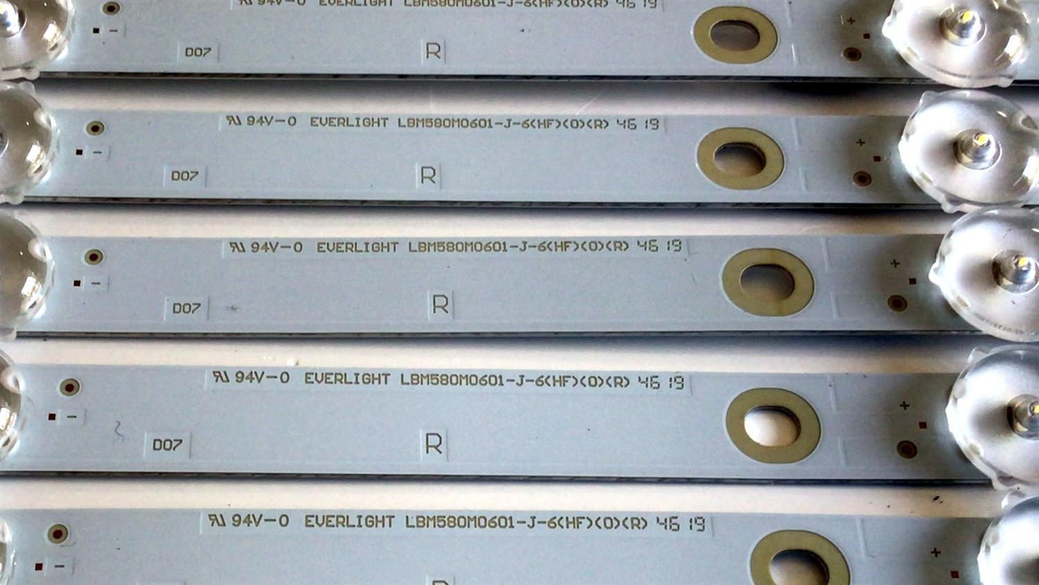 KIT DE LEDS PARA VIZIO ORIGINAL 10 PIEZAS / NUMERO DE PARTE LBM580M0501 / LBM580M0601 / LBM580M0501-I-6(HF)(0)(L) / LBM580M0601-J-6(HF)(0)(R) / 210BZ05DLB33LBRC6E / PANEL TPT580B5-U1T01.D / MODELO V585-G1 - Imagen 4