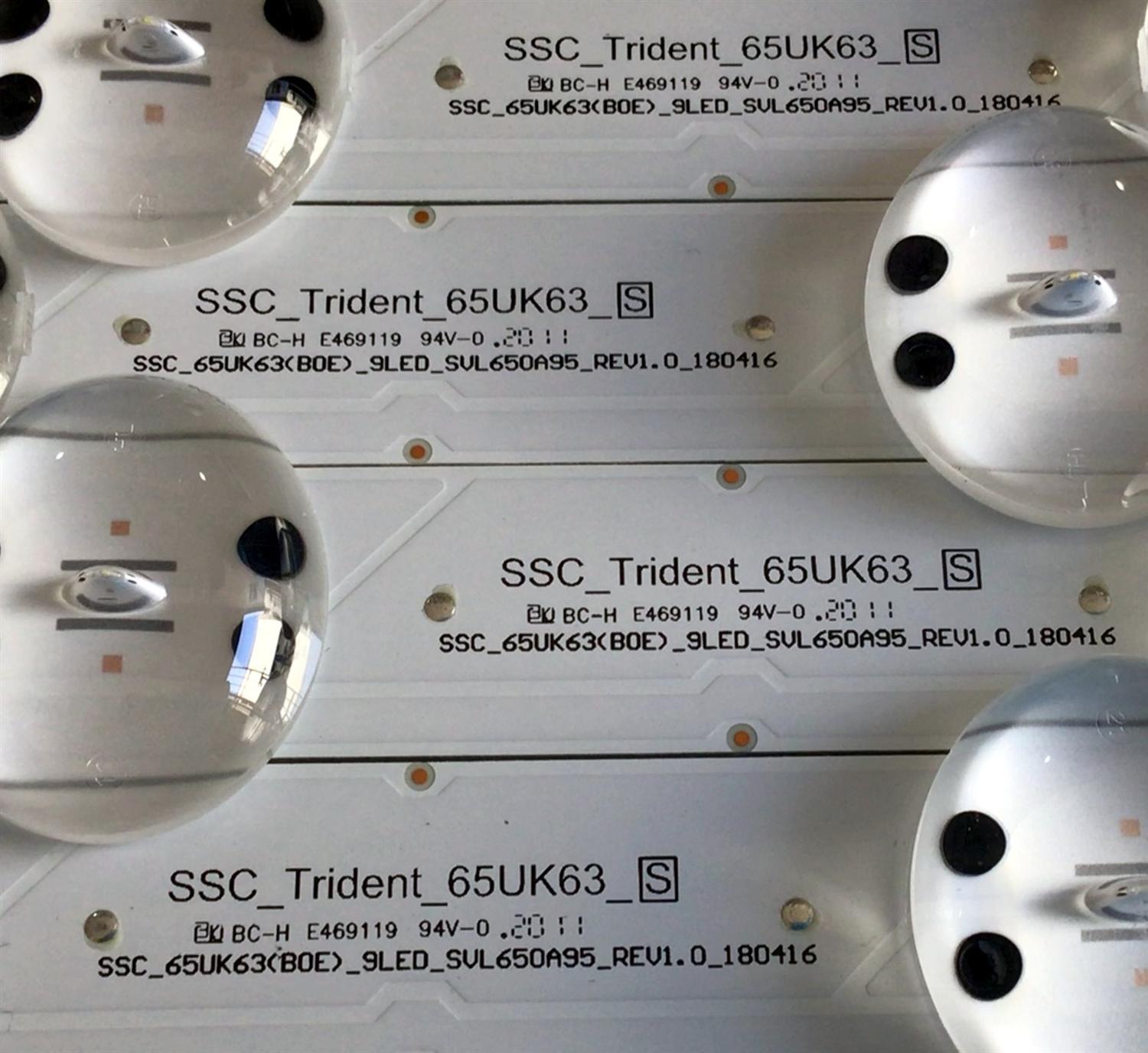 KIT DE LED'S PARA TV LG (4 PIEZAS) / NUMERO DE PARTE EAV63993002 / SSC_Trident_65UK63_S / SSC_65UK63(BOE)_9LED_SVL650A95_REV1.0_180416 / PANEL'S NC650DQG-AAGX1 / NC650DQG-AAGX3 / MODELOS 65UM6900PUA / 65UK6090PUA / 65UK6300PUE / 65UK6200PUA / 65UN6950ZUA - Imagen 3