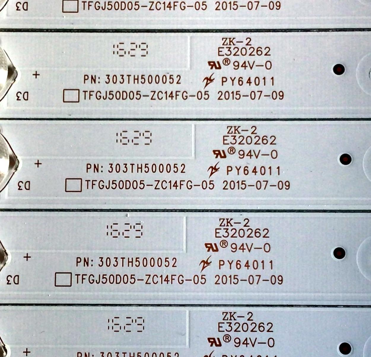 KIT DE LED'S PARA TV ELEMENT (10 PIEZAS) / NUMERO DE PARTE 303TH500052 / TFGJ50D05-ZC14FG-05 / TH500M22 / 910-500-1047 / PANEL T500-16A-DLED / MODELOS ELST5016S / ELST5016S B6A2M / C6A2M / C6A9M / D6A2M / ELST5016S E6A9M / E6C0M / F6C0M / G6C0M - Imagen 3