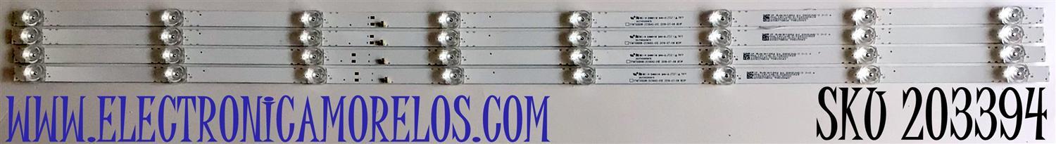 KIT DE LED'S PARA TV WESTINGHOUSE (4 PIEZAS) / NUMERO DE PARTE 303TH500067E / TFMT50D08-ZC56AG-01E / TH500M43 / 112600180-ZC00 / 20000 / 200607AB08 / PANEL T500-TAF-DLED / MODELO WD50FB1200 / CV500U2-TD1