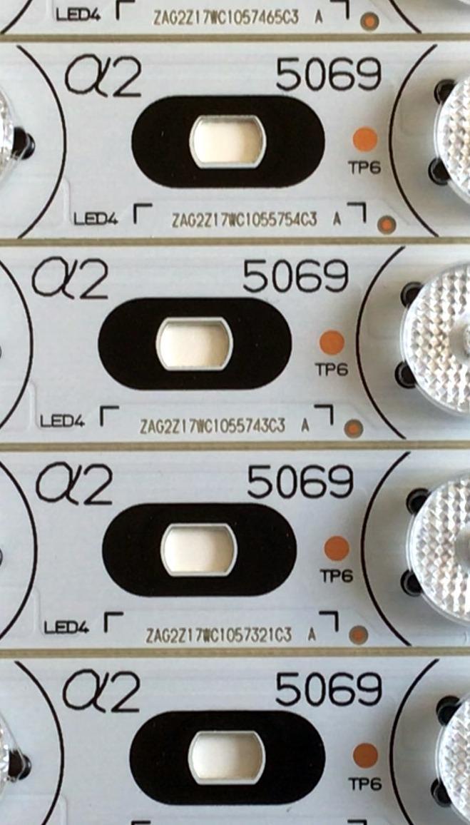 KIT DE LED'S PARA TV SHARP (INCOMPLETO 44 PIEZAS) NUMERO DE PARTE SN-AG-CU / HX-S(I).94-0 / 5069 / 5070 / 5071 / 5072 / 5073 / 5074 / PP/MP V1.0 PITCH 56MM / PANEL LK800D3GW40Z / MODELO LC-80LE844U - Imagen 2