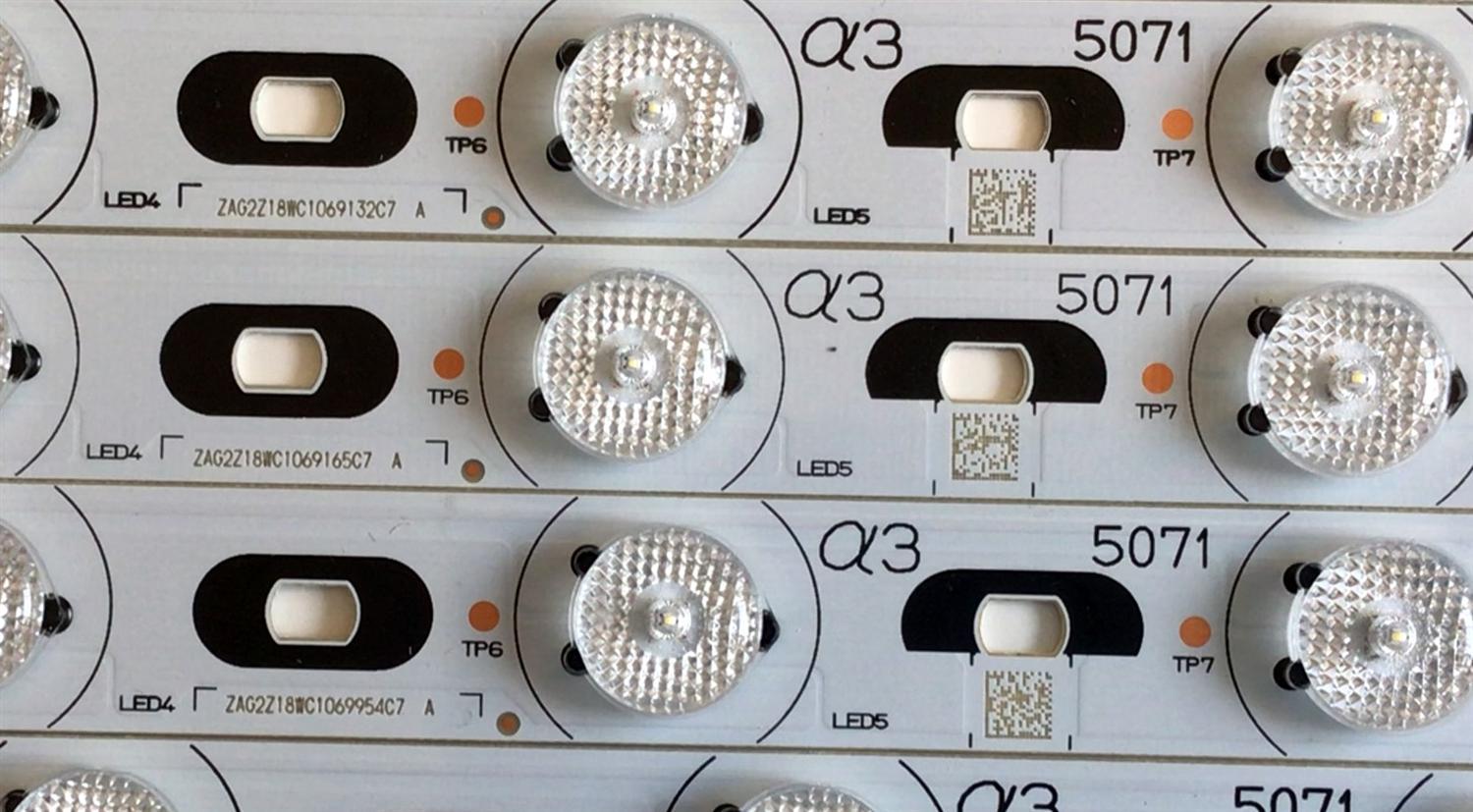 KIT DE LED'S PARA TV SHARP (INCOMPLETO 44 PIEZAS) NUMERO DE PARTE SN-AG-CU / HX-S(I).94-0 / 5069 / 5070 / 5071 / 5072 / 5073 / 5074 / PP/MP V1.0 PITCH 56MM / PANEL LK800D3GW40Z / MODELO LC-80LE844U - Imagen 4