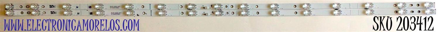 KIT DE LED'S PARA TV TCL (2 PIEZAS) / NUMERO DE PARTE 55HR330M15A0 / 55HR330M15A0 V3 / 4C-LB5515-HR / PANEL LVU550NDEL / MODELO 55S431