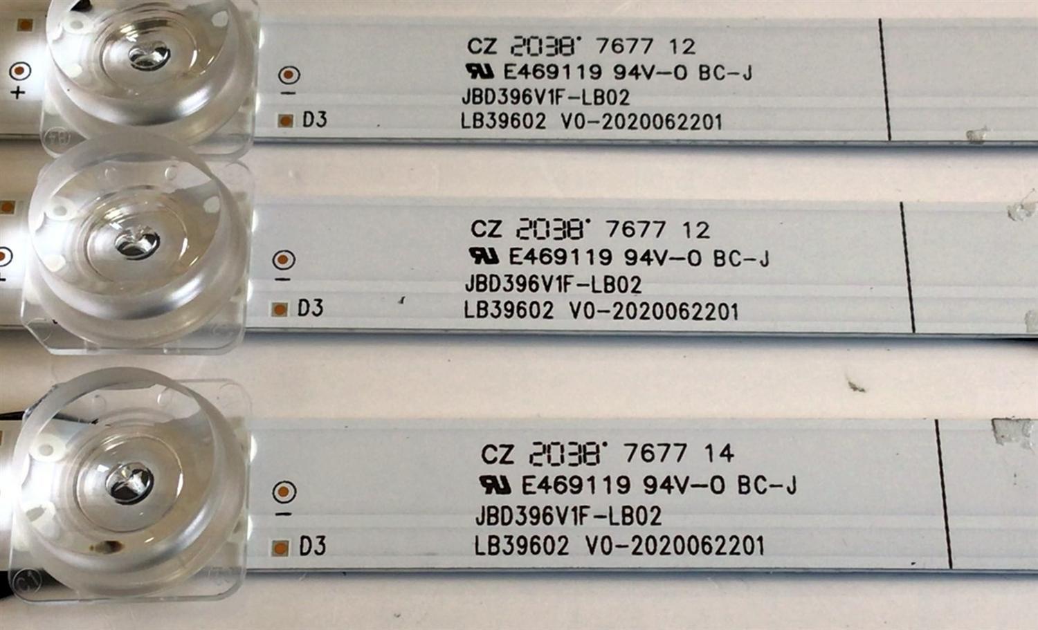 KIT DE LED'S PARA TV HISENSE (3 PIEZAS) / NUMERO DE PARTE LB39602 / LB39602  V0-2020062201 / JBD396V1F-LB02 / PANEL  JHD396V1F01-TXL/S1/GM / JHD396V1F02-TXL1/CKD3A/ROH / V400HJ6-PE1 / MODELO 40H4030F1 - Imagen 3