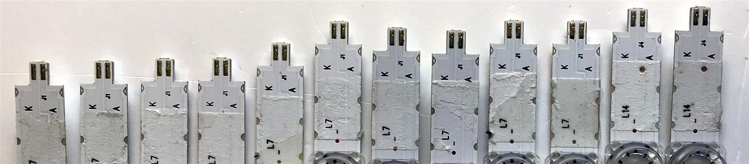KIT DE LED'S PARA TV WESTINGHOUSE (12 PIEZAS) / NUMERO DE PARTE LED65D07A-ZC29AG-01E / LED65D07B-ZC29AG-01E / 30365007031E / 30365007032E / 190611BC08 / 1010306638 / 65000M22 / PANEL'S JR645R3HA7L / LSC650FN04-3 / MODELO WR65UX4019 - Imagen 4
