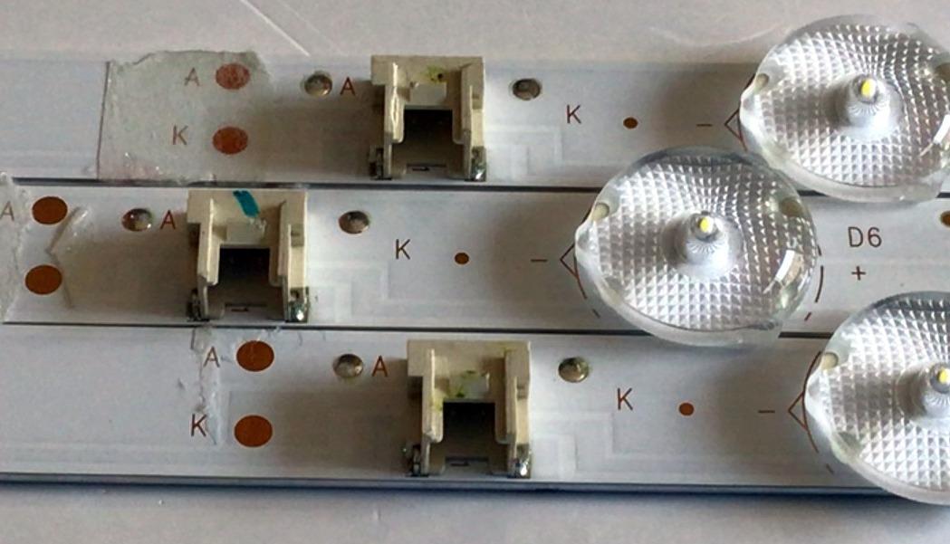 KIT DE LED'S PARA TV WESTINGHOUSE (3 PIEZAS) NUMERO DE PARTE 303TH400056 / 303TH400056E / TFMT40D08-ZC22AG-07 / TFMT40D08-ZC22AG-07E / TH400M27 / 2010053390 / PANEL T400-V35-DLED / MODELO WD40FE2210 - Imagen 3