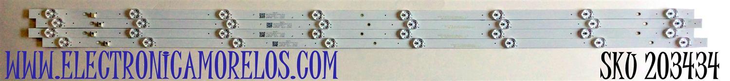 KIT DE LED'S PARA TV ELEMENT / WESTINGHOUSE (4 PIEZAS) NUMERO DE PARTE CRH-BX50G5SP3030080498T / CRH-BX50G5SP3030080498TREV1.0 / LB-C500-G6SP-U-P-8-14-X1 / PANEL C500Y19-5C / C500Y20-5C / MODELOS E4AA50R / WR50UX4019