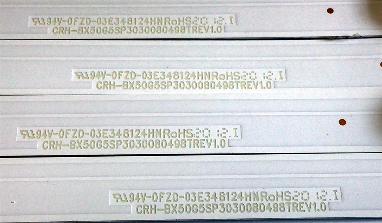 KIT DE LED'S PARA TV ELEMENT / WESTINGHOUSE (4 PIEZAS) NUMERO DE PARTE CRH-BX50G5SP3030080498T / CRH-BX50G5SP3030080498TREV1.0 / LB-C500-G6SP-U-P-8-14-X1 / PANEL C500Y19-5C / C500Y20-5C / MODELOS E4AA50R / WR50UX4019 - Imagen 4