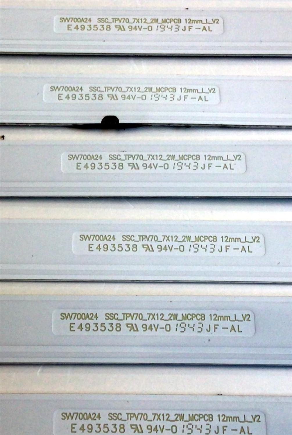 KIT DE LED'S PARA TV VIZIO (14 PIEZAS) NUMERO DE PARTE SVV700A24 / SSC_TPV70_7X12_2W_MCPCB 12mm_R_V2 / SSC_TPV70_7X12_2W_MCPCB / K155A5BV321K / 210BZ06DLB33TBT00B / 210BZ06DRB33TBT00B / PANEL TPT700B5-V1T01D / MODELOS V705-G1 / V705-G1 LTCHQTAV / LTCHQTBW - Imagen 3