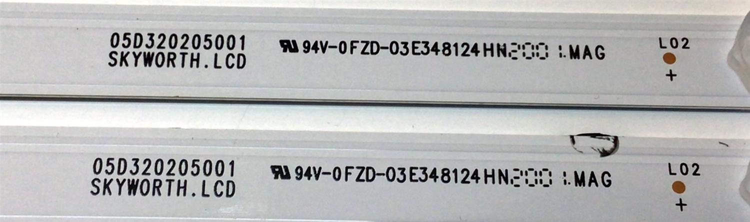 KIT DE LEDS ORIGINAL PARA TV ONN / PIONEER /  2 PIEZAS / NUMERO DE PARTE 05D320205001 / 210BZ05D0B334BC04C / CLHGF 5V5000C / 20027 / 208198 / PANEL TPT320B5-XVN02.A / MODELO 100012589 (32 PULGADAS) / PLE-32S1HD - Imagen 3