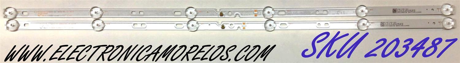 KIT DE LED'S PARA TV RCA (2 PIEZAS) / NUMERO DE PARTE 303HK320082 / HK32D06-ZC62AG-03 / HK320M49 / 230101019730/32F1D / 200706AC04  BMTC / 2010067575 / C24 / 155-160 / PANEL'S HK315LEDM / PT320AT03-4 / MODELOS RLDED3258A-E / RLDED3258A