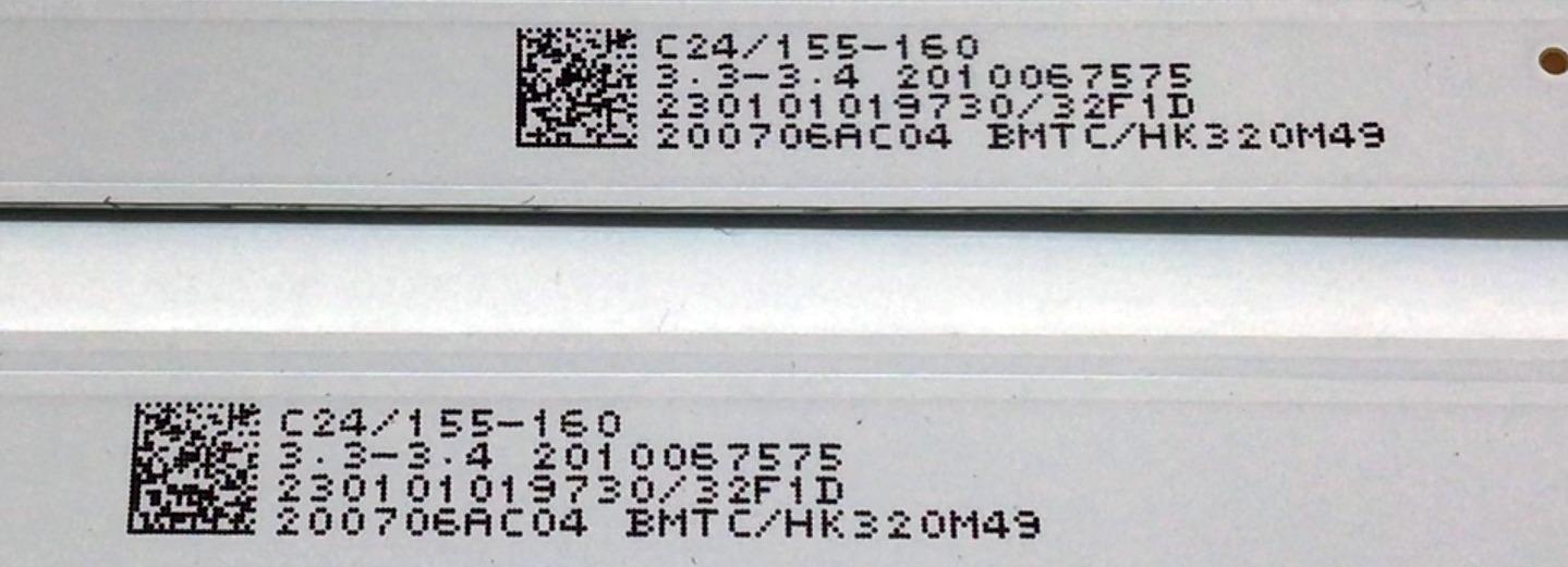 KIT DE LED'S PARA TV RCA (2 PIEZAS) / NUMERO DE PARTE 303HK320082 / HK32D06-ZC62AG-03 / HK320M49 / 230101019730/32F1D / 200706AC04  BMTC / 2010067575 / C24 / 155-160 / PANEL'S HK315LEDM / PT320AT03-4 / MODELOS RLDED3258A-E / RLDED3258A - Imagen 3